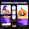 5-foot inflatable dachshund dog with pumpkin, featuring glowing LED lights, perfect for Halloween outdoor decoration.