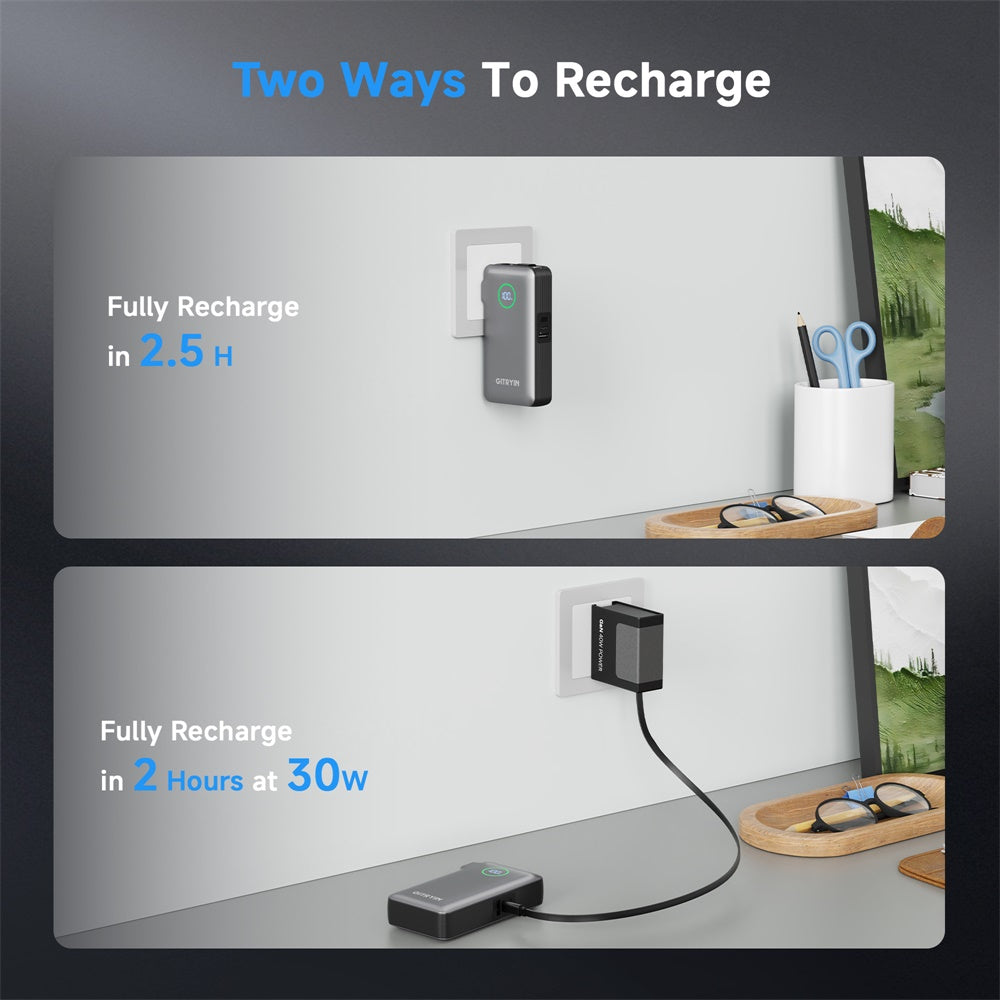 Giraffe Tools PBA10CAUS Retractable Power Bank 10,000mAh 35W New