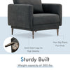 Costway Upholstered Accent Chair with Removable Backrest Cushion New