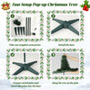 Pop-up 6.2 feet green Christmas tree with 282 RGB LED lights, easy setup for festive indoor and outdoor decoration.