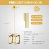 Modern LED pendant light in gold with adjustable suspender, ideal for kitchen or living room, featuring 3000K warm.