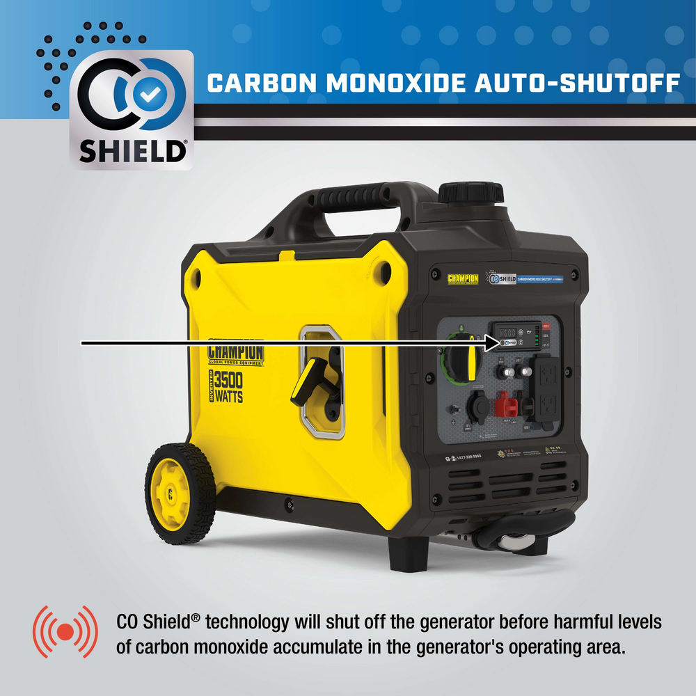 Champion 100571 2300W/3500W Generator Gas Inverter Low THD CO Shield New