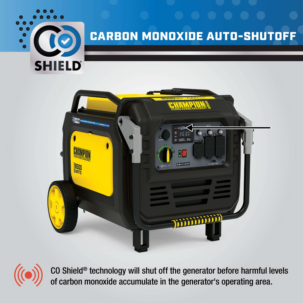 Champion 100719 7000W/8500W Generator Gas Inverter CO Shield Electric Start New
