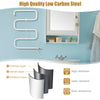 Electric towel warmer drying rack with 5 rods, low carbon steel construction, and sleek S-shaped design for small.