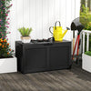 100 Gallon Resin Deck Box Outdoor Waterproof Storage Bench-Black - Gallery View 1 of 10