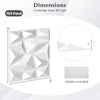 3D wall panels in white, 12" x 12", made of lightweight PVC, perfect for DIY interior decoration covering 100 sq.ft.