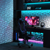 3D wall panels in diamond accent design, made of lightweight PVC, ideal for DIY interior decoration in various spaces.