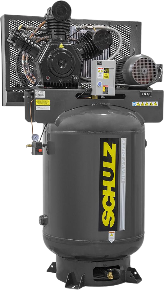 Schulz V-Series Air Compressor 10 HP 120 gal. 2-Stage 208-230V 3-Phase Vertical New