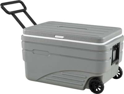 Costway 103 Qt Outdoor Portable Wheeled Ice Cooler w/ Foldable Pull & Carry Handles 70768213 New