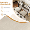 Set of 4 modern dining chairs with ergonomic tilt backrest and wear-resistant linen fabric for dining room comfort.