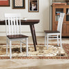 Set of 2 Kitchen Armless Dining Chairs with Slatted High Backrests-White - Gallery View 1 of 10