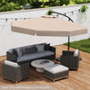 10 Feet Patio Cantilever Umbrella with Cover Tilt Adjustment and Ruffled Edge-Beige - Gallery View 1 of 10