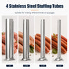 Four stainless steel stuffing tubes in various sizes for making different kinds of sausages with the electric sausage stuffer.