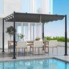 Costway Outdoor Pergola 10 x 10 Ft with Retractable Canopy New