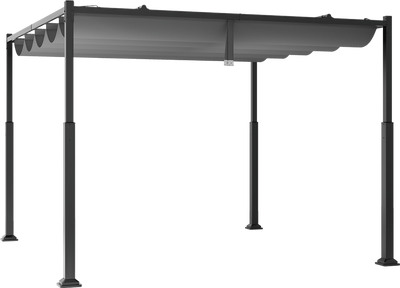 Costway Outdoor Pergola 10 x 10 Ft with Retractable Canopy New