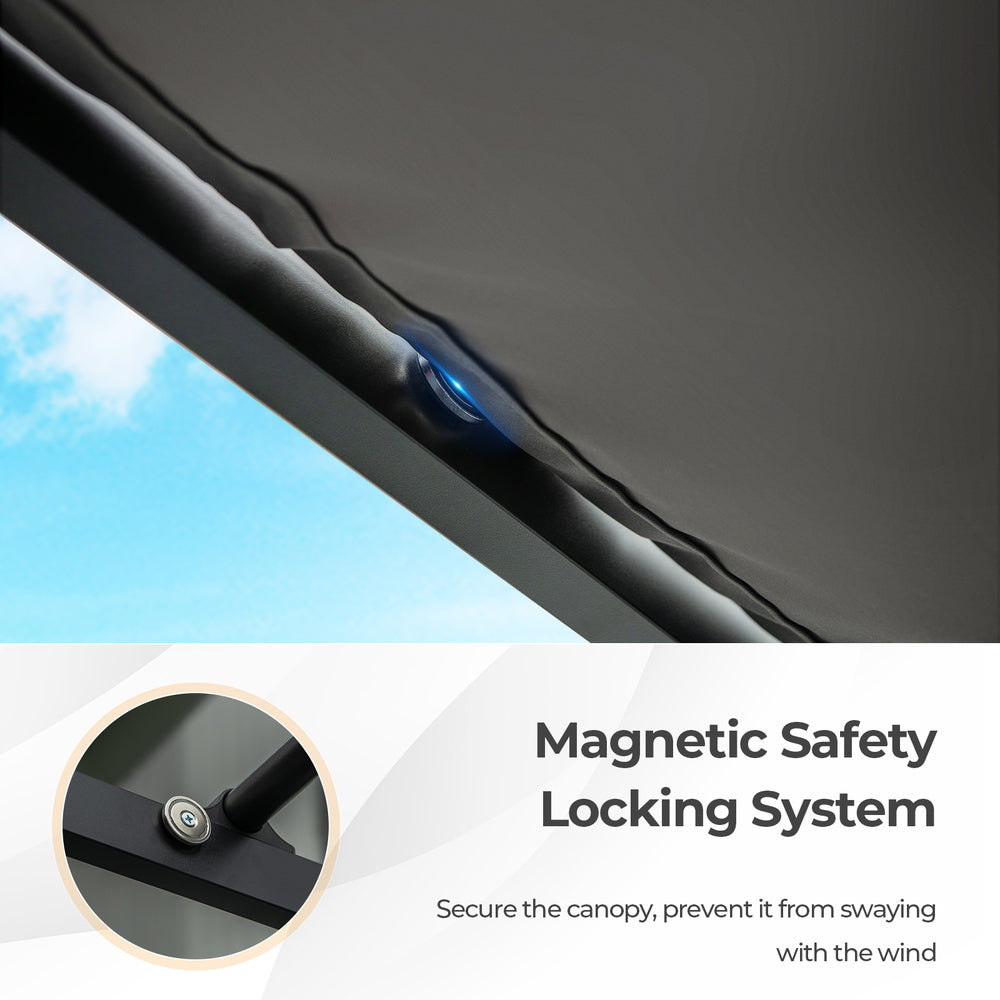 Costway Outdoor Pergola 10 x 10 Ft with Retractable Canopy New