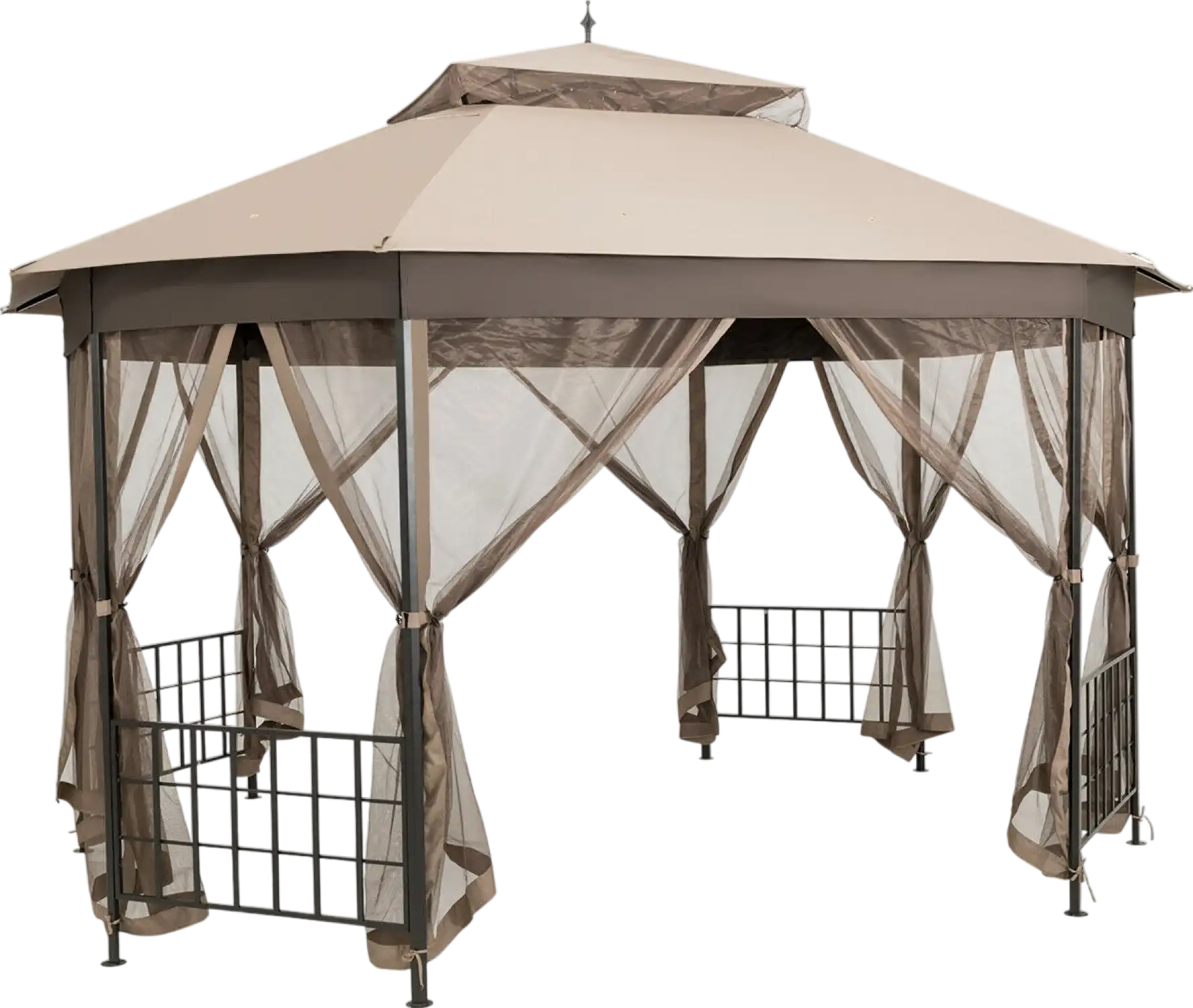 Costway Octagonal Patio Gazebo 10' x 12' with Mosquito Net New