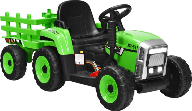 Costway Ride On 12V Tractor with 3-Gear-Shift Ground Loader for Kids 3 Years and Up New