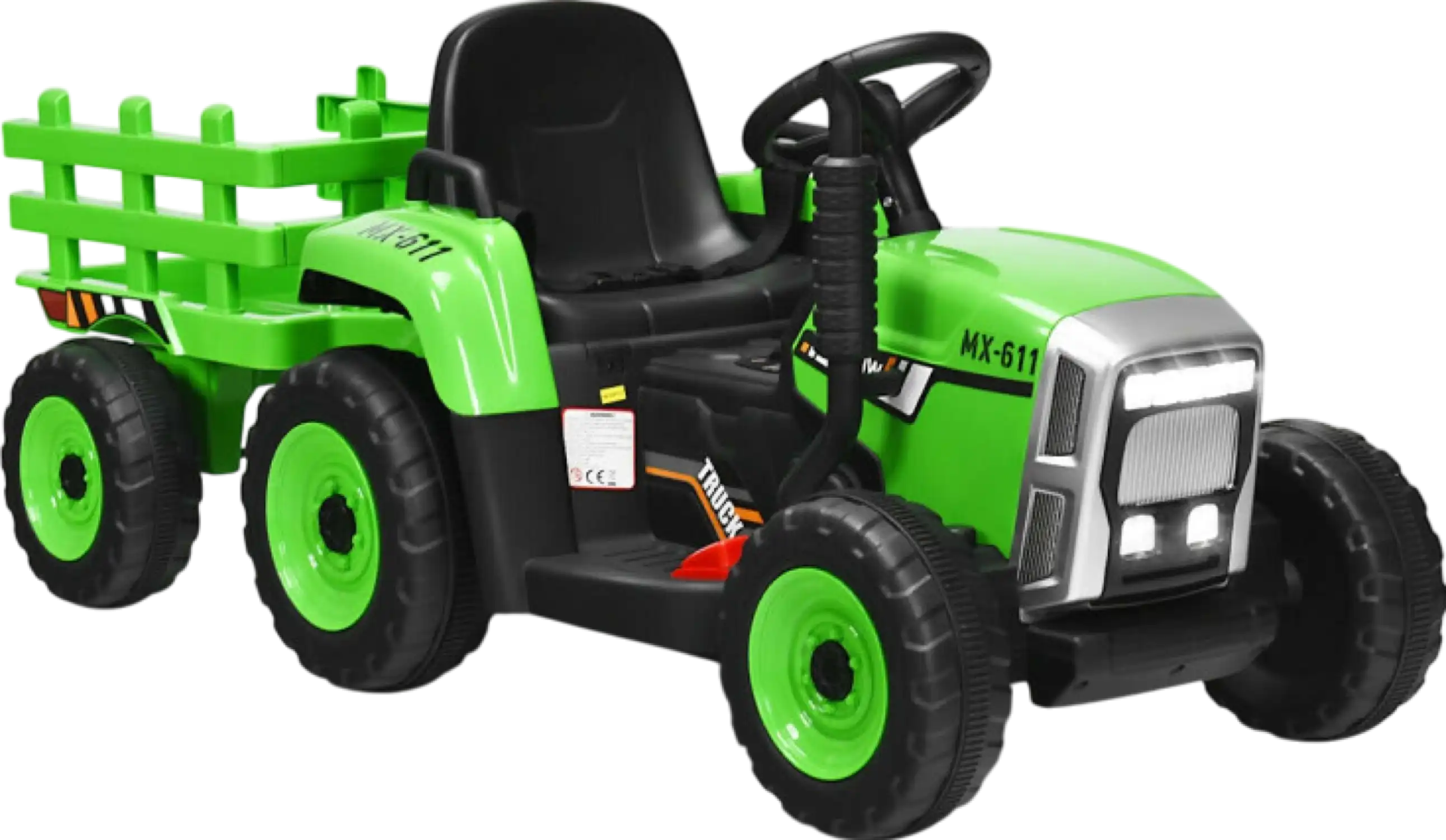 Costway Ride On 12V Tractor with 3-Gear-Shift Ground Loader for Kids 3 Years and Up 29436508 New