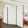 Adjustable 3-panel room divider in white, featuring a lightweight design and durable hinges for flexible privacy.