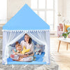 Kids Play Tent Large Playhouse Children Play Castle Fairy Tent Gift with Mat-Blue - Gallery View 1 of 12