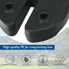 Close-up of a 40lbs canopy weight plate made of weather-resistant PE, designed for secure stacking and outdoor use.