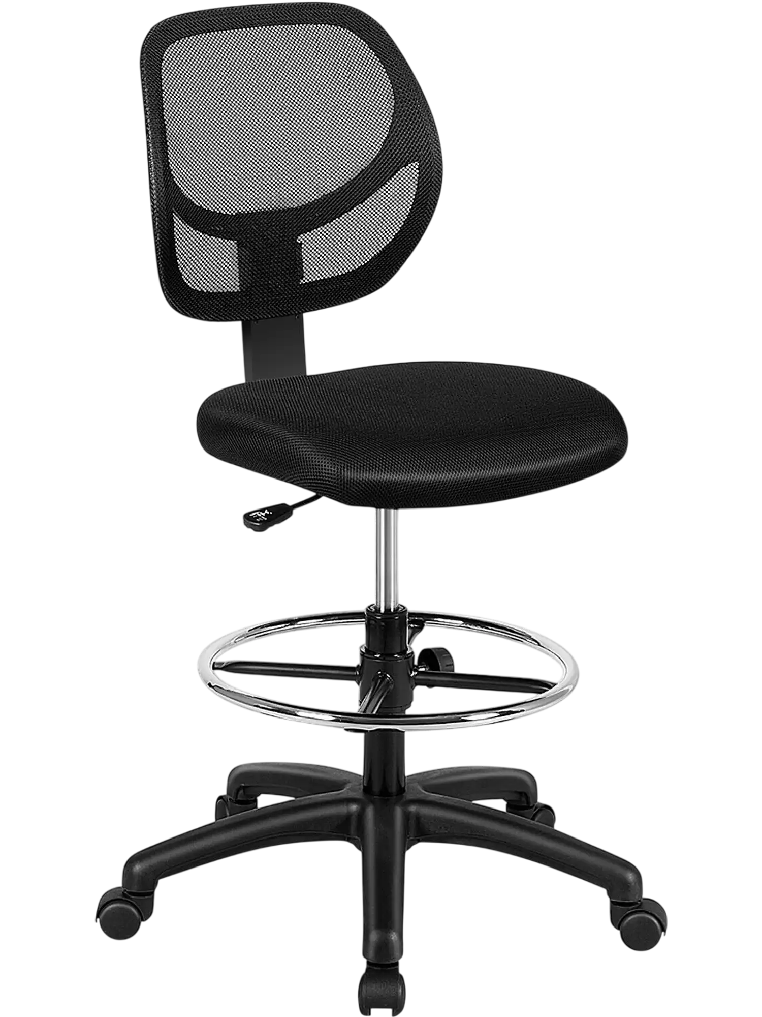 Costway Mid-Back Mesh Drafting Office Chair Adjustable Height 75940132 New