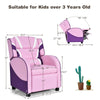 Kids leather recliner chair in pink with ergonomic design, featuring a smooth PU leather surface and sturdy frame for.