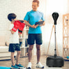 Adjustable Freestanding Punching Bag with Boxing Gloves-Black - Gallery View 1 of 12