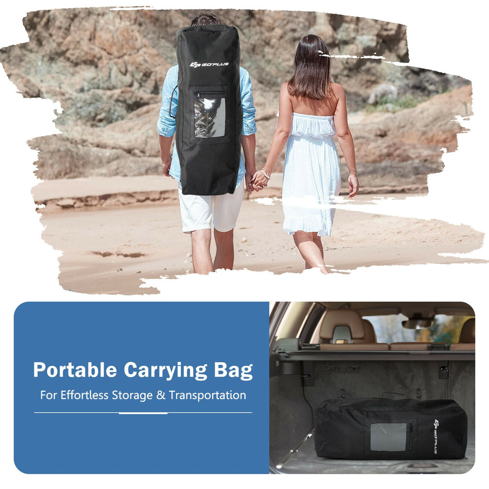 Portable carrying bag for 10 feet inflatable stand-up paddleboard, ideal for easy storage and transportation.