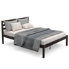 Modern Bed Frame with Wooden Headboard and Plywood Slat Support - Gallery View 4 of 12