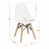 Mini-sized white DSW dining chair for kids with sturdy beech legs, ideal for nurseries and playrooms.