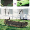 Saucer tree swing in camouflage design, made of durable oxford cloth and metal frame, adjustable height for versatile.