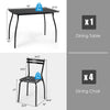 Dining table set featuring a sturdy steel frame, minimalist design, and smooth MDF surface for kitchens and restaurants.
