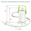 Compact 1000W handheld steam cleaner with 10 accessories, featuring a 12-minute steam time and easy-grip handle for.