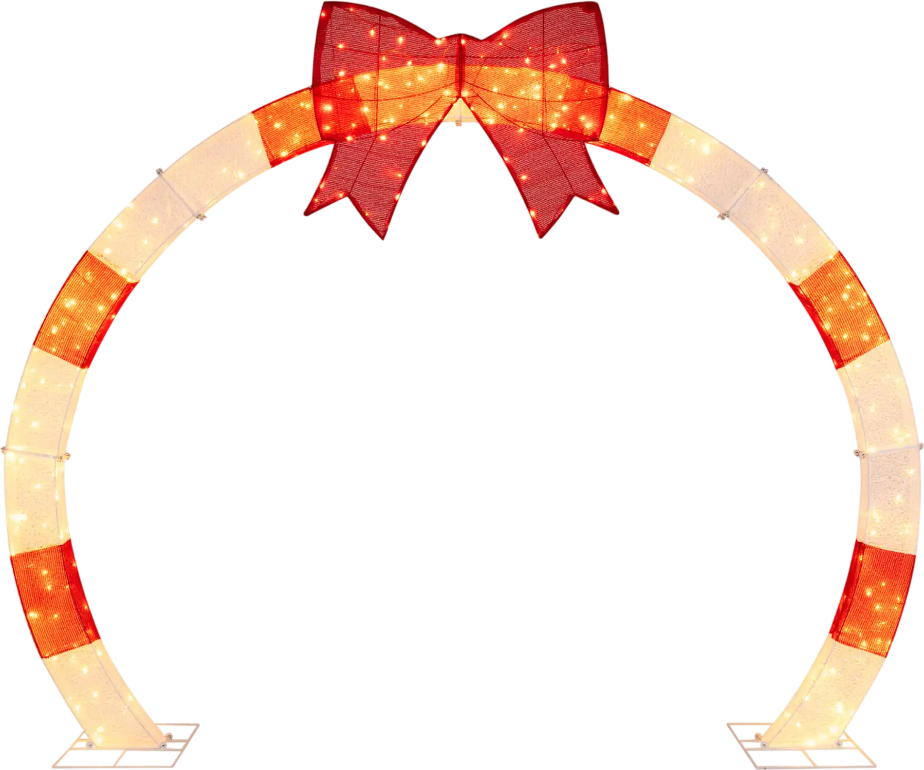 Costway 10.4' Pre-Lit Christmas Archway Large Bow LED Lights 36322832 New