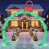 10.5 Feet Christmas Pre-Lit Arch with Ornament Cap and 300 Warm White LED Lights-Green - Gallery View 1 of 12