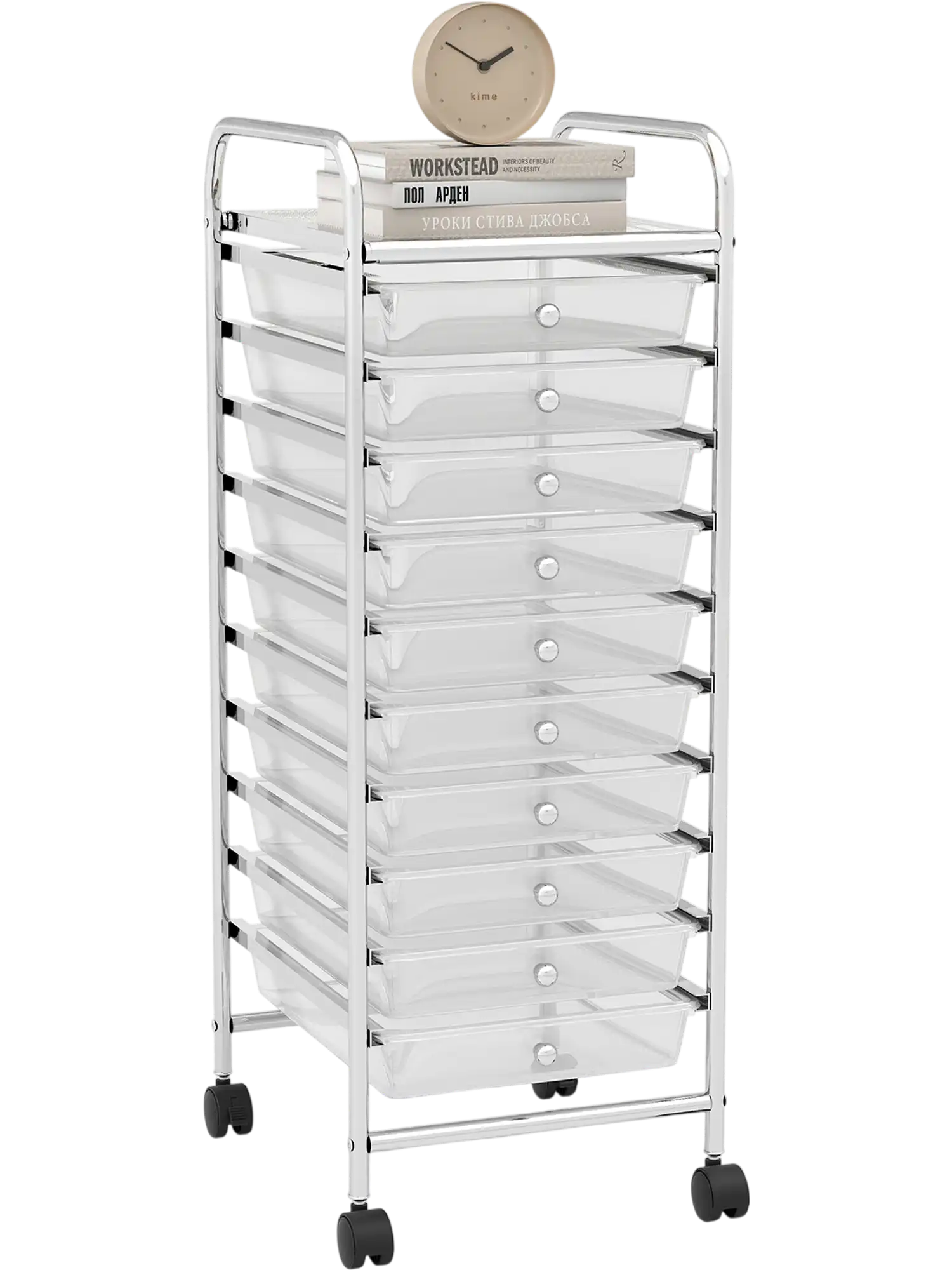 Costway 10 Drawer Rolling Storage Cart Organizer w/ 4 Casters 18429736 New