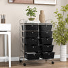 10-Drawer Rolling Storage Cart-Black - Gallery View 1 of 10