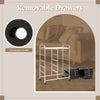 10-drawer rolling storage cart in black with removable drawers and metal handles, ideal for home or office organization.