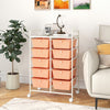 10-Drawer Rolling Storage Cart-Peach - Gallery View 1 of 10