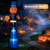 10 FT animated Halloween inflatable pumpkin gentleman with rotating head and glowing eyes, perfect for spooky yard displays.