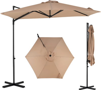 Costway 10' Cantilever Patio Umbrella 360° Rotation Garden 33231955 New