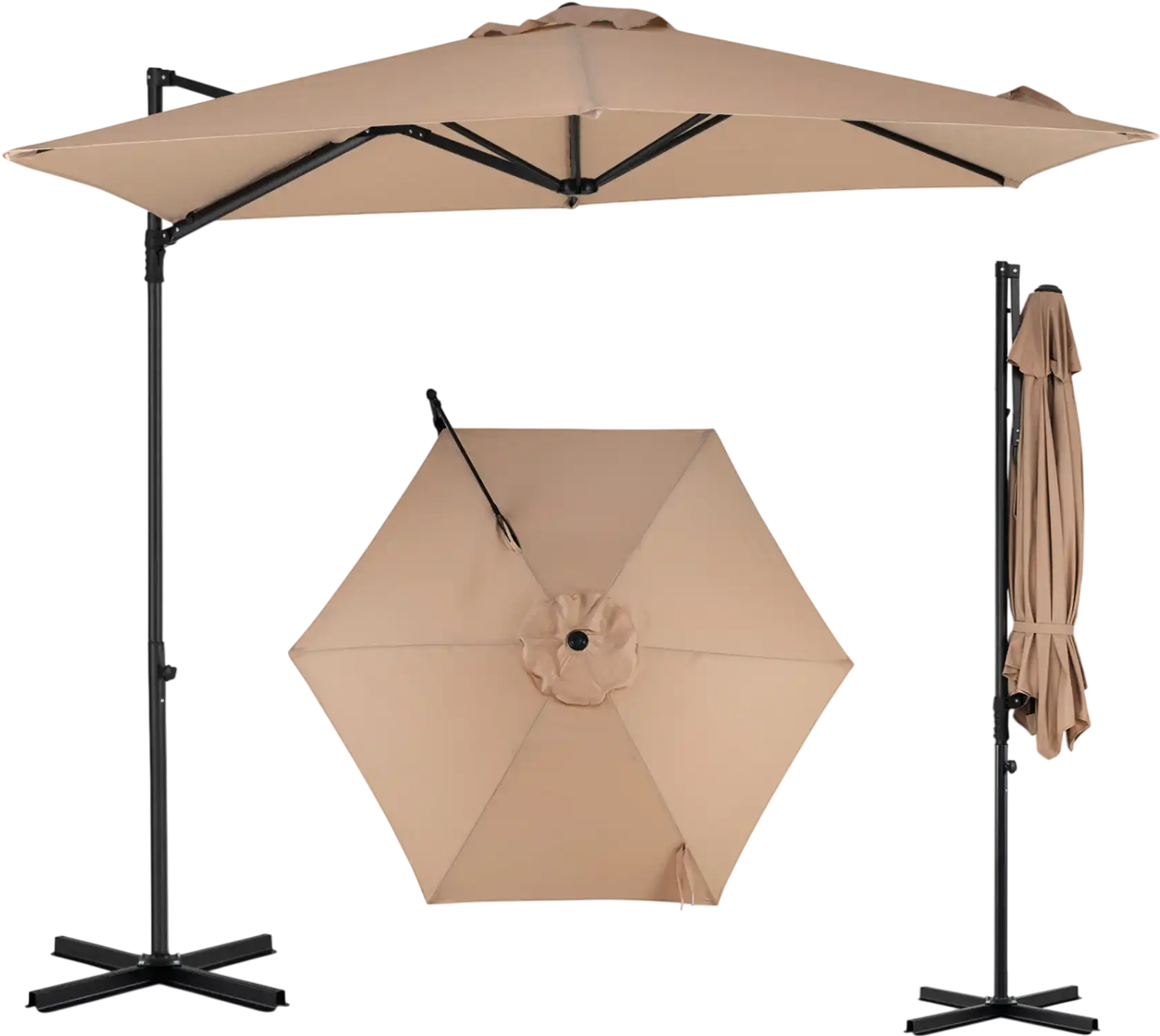 Costway 10' Cantilever Patio Umbrella 360° Rotating Garden Outdoor 33231955 New