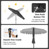 Gray 10 FT outdoor patio umbrella with solar LED lights, featuring a hassle-free crank and tilt for optimal shade.