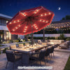 10 FT Solar LED Patio Umbrella for Deck and Pool-Red - Gallery View 1 of 11