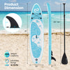 10-foot inflatable stand-up paddle board with triple fins, non-slip deck, and included paddle for stable water.