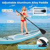 Adjustable aluminum alloy paddle with non-slip handle, designed for the 10/11 feet inflatable stand up paddle board.