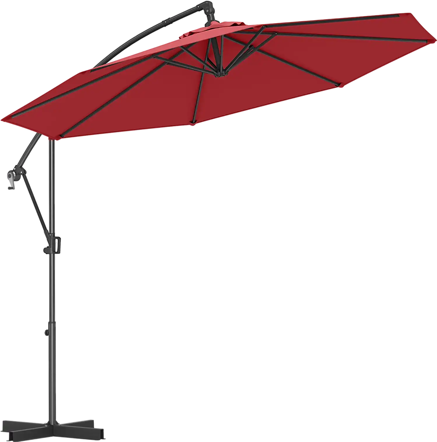 Costway 10' Offset Hanging Patio Cantilever Umbrella Infinite Tilt 743291856 New