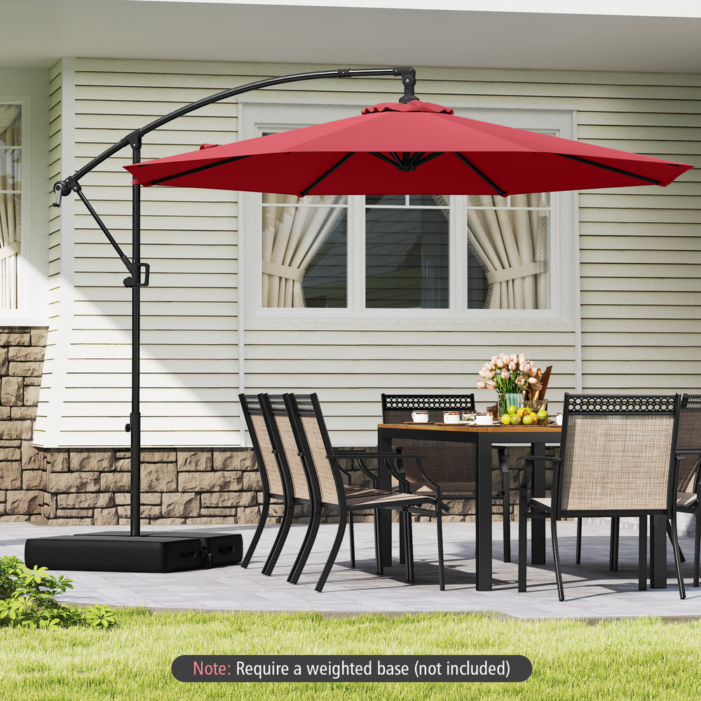 10 foot offset patio umbrella with rotation / 11 ft Umbrellas the tilt and rotation can be effortlessly achieved by a well Outsunny 10 ft Offset Patio